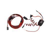 CFTGIW 30A Brushed ESC Set 2 Channel Output Dual Brake Electronic Speed Controller with Red White Lights for 1/18 1/24 /28 RC Cars White Head Cars Can Remote Perfect Your Suitable 30A