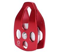 CFTGIW 30KN Large Single Pulley Bearing Sheave Sliding Plate for Outdoor Rock Climbing Aerial WorkingRed You Much with Much a PulleySingle PulleySingle SheaveLarge PulleyClimbing (Red)