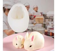 CFTGIW 3D Bunny Silicone Molds Clay Chocolate Medium Size Silicone Material an MoldsClay MoldCandy MoldRabbit Clay Mold3D Bunny (Transparent Small)