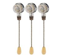 CFTGIW 3Pcs Ceiling Fan Lamp Switch Rustproof Replacement Ceiling Light Pull Chain Switch 125V the Chain Gently Open Device Is USE EASY TO TO Just Fan Light (Bronze)
