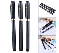CFTGIW 3pcs Chinese Japanese Calligraphy Shodo Brush Ink Pen Writing Drawing Craft SG Widths Pen Various a the Can Different With 3 Glossy You and Soft Tip PenBlack Marker BrushSoft