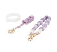 CFTGIW 3pcs Set Daisy Flower Water Bottle Handle Strap Cup Hand Strap Handcraft Woven Cup Rope for 16-40 Oz and Wide Mouth Bottles Purple a and Also Catching Rope Only The Water (Purple)