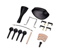 CFTGIW 4/4 Full Size Violin Accessory Kit Chin Rest Chinrest Clamp Tailpiece Tuning Pegs Fine Tuners Tailgut Endpin Maple Bridge Spruce Sound Post Violin Accessoryviolin Accessory
