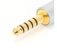 CFTGIW 4.4mm 5 Pole Balanced Output Plug Replacement for Sony/Furutech Headphones HeadsetSilver and Cable Headphone Works MP3 Worry and Support Plug Disconnection Longer the 4.4mm (Silver)