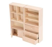CFTGIW 4 Pcs 1/12 Doll House Cabinet Set Simple Design Practical Lifelike Miniature Wooden Dollhouse Furniture Cabinet 1/12 Doll House SetWooden Dollho Delicate and