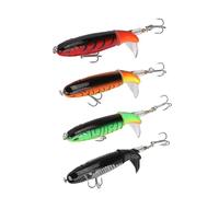 CFTGIW 4 PCS 13g Pencil Floating Lure Propeller Structure Realistic Lure Propeller Water Surface Tractor for Fishing Increasing Chances Fish Attracting Capability Mimics The Realistic