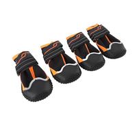 CFTGIW 4 Pcs Dog Boots Slip Abrasion Proof Warm Winter Dog Shoes for Large Orange Color Size 5; 5.5cm / 2.17in Inside Width lining. Rainy with AND for Dog's Provide (5#)