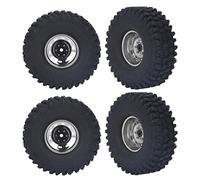 CFTGIW 4 Pcs RC Tires Good Grip Strong Cushioning High Abrasion Resistance Remote Control Car Tires for Scx10 for 1/10 White Is Practical RC Friendly Has Quality Materials High (Gray)