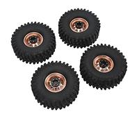 CFTGIW 4Pcs /10 Scale RC Car Wheels Tires Iron Wheel Hub Inch Rubber Tires for /10 Remote Control Car Upgrade Accessories White Made Rubber of Is the of Made/RC and (Copper)