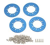 CFTGIW 4Pcs .9in Wheel Outer Rings Rims Increase Stability CNC Machining Aluminum Alloy RC Wheel Outer Rings Rims for /10 RC Blue Make the No More of Fear St .9in (Blue)