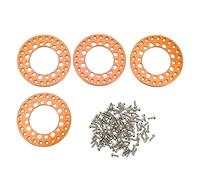 CFTGIW 4Pcs .9in Wheel Outer Rings Rims Increase Stability CNC Machining Aluminum Alloy RC Wheel Outer Rings Rims for /10 RC Blue Make the No More of Fear St .9in (Orange)