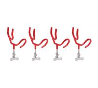 CFTGIW 4pcs Fishing Rod Holder, Stainless Steel with PVC Dip Coating 20 Degree Tilt Design Contoured V Shape Front, with Sturdy Deck Mount Base, for Boat Kayak Pontoon Fishing