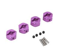 CFTGIW 4pcs RC Wheel Hex Hub Adaptor Professional Aluminum Alloy 12mm Wheel Hex Hubs Drive Adapter for Remote Control Car Accessories Aluminum It Alloy Not Strong T RC (Purple)