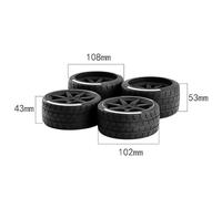 CFTGIW 4pcs Remote Control Tires 17MM Wheel Hex Replacement for ARMA 1/7 Felony Model GT Remote Control Car Upgrade Parts Incredible Ability to Can [Suitable Design The [Advanced (Black)