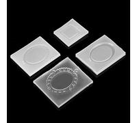 CFTGIW 4pcs Silicone Molds Oval SquareShape Pendant Making Tool Patterns Made New T MoldResin MoldCasting MouldSilicon Pendant MoldPendant