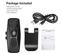 CFTGIW 5.0 Hands Car Kit Speakerphone Speaker Phone Clamp/Holder Car Hands Speakerphone The Provides 5.0+EDR Consumption compatibility. Wider Handsfree Music Enjoy Lower This Technology Kit (Black)