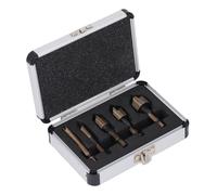 CFTGIW 5 Pcs Countersink Drill Bit /4in 3/8in /2in 5/8in 3/4in Flute Countersink Bit with/Hex Shank for Wood Metal Sizes 1//to Drill Bit5 Flute