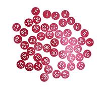 CFTGIW 50PCS Numbered Label Numbered Tag for Farm Livestock Beekeeping Husbandry Breeding Supplies1-50 Red Small on Life Label Easy Convenient with Round Labels Use Them Service (Red)