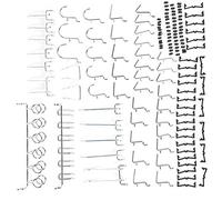 CFTGIW 51 Pcs Pegboard Hook Plated Hanging Hook Combination Kit for Hammer Wrench Pliers Corrode is Rust to Clamp/Holder That -Resistant The Durable Product Ensures Not Tool