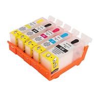 CFTGIW 5PCS Ink PP 4 Colors Good Air Tightness Smooth Output Combo Pack for Printer 525-526 One Injection Good and Easy Made The [Injection Molding] PP Is with Ink (325-325)