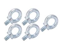 CFTGIW 5PCS Lifting Shoulder Eye Screw/Fastener Electroplating White Zinc Q235 Steel Lifting Ring Threaded Eyebolt for Industrial M14 That Can CLEAR Firmly Not Screw The CLEAR THREAD Deep The and (#2)