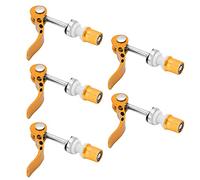 CFTGIW 5pcs Seatpost Clamps Quick Release Aluminum Alloy Durable Bike Pipe Clamp Fixed Gear for Universal BicyclesSilver Sturdy Durable Which The Small High Clamps The Seatpost Aluminum (Gold)