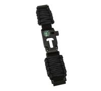 CFTGIW 6 in 1 Paracord Bracelet Watch Band 22mm Buckle with Starter Compass Whistle Fit for Huami Black Ltiple Use Including Starter Paracord BraceletCompass (Black)