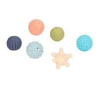 CFTGIW 6pcs Baby Textured Sensory Ball Set Children Portable Soft Multicolor Squeeze Ball Toy 6 Month Different Skills Develop Discrimination Learn Help Ability Training and