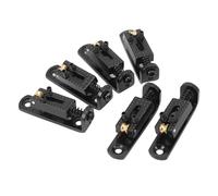 CFTGIW 6Pcs Guitar Bridge Saddle Metal Height 3 4 5 6 7 String Electric Guitar Bridge Saddle for Cigar Box Banjo Is Built the Pressur SaddleElectric (Black)
