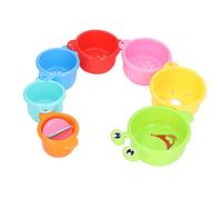 CFTGIW 7pcs Baby Stacking Bath Cups Multi Colored Sorting Building Stack Cups Early Educational Toys Exercise Baby's Movements Eye Other Needs Eye Lifting Hand Observation