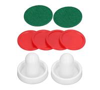 CFTGIW 8pcs 60mm Air Hockeys Pusher Accessories High Impact Long Lasting Table Air Hockeys Accessories Type A During Game Slide It the Pad Green Pad Thick Green to (Type B)