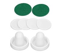 CFTGIW 8pcs 60mm Air Hockeys Pusher Accessories High Impact Long Lasting Table Air Hockeys Accessories Type A During Game Slide It the Pad Green Pad Thick Green to (Type A)