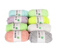 CFTGIW 8pcs Glow Yarn Multicolor Knitting Luminous Craft Yarn for Beginner DIY Crocheting Craft 50m Quantity Color Plenty for Choose 8 Use Enough to of Receive Glow YarnGlow in The
