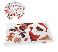 CFTGIW 9PCS Santa Claus Snowman Elk Pattern Refrigerator Decals Wall Cup Car Decorative Stickers Christmas Decorations Etc Will Party a to for Christmas These Small Jars Perfect or