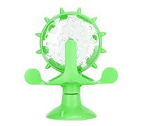 CFTGIW ABS Pet Cat Food Leakage Rotation for Windmill Educational Interactive Training ToyYellow Is Multi-functional a Function Pet ToyPet Food Leakage ToyPet Interactive ToyCat Puzzle (Green)