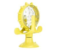 CFTGIW ABS Pet Cat Food Leakage Rotation for Windmill Educational Interactive Training ToyYellow Is Multi-functional a Function Pet ToyPet Food Leakage ToyPet Interactive ToyCat Puzzle (Yellow)