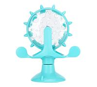 CFTGIW ABS Pet Cat Food Leakage Rotation for Windmill Educational Interactive Training ToyYellow Is Multi-functional a Function Pet ToyPet Food Leakage ToyPet Interactive ToyCat Puzzle (Blue)