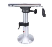 CFTGIW Adjustable Boat Seat Pedestal, 7 Level Height 13-18 Inch Sliding 7 Inch Forward Backward, with Removable Seat Mounting Plate, for Yacht Boat Pontoon RV Motorhome
