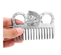 CFTGIW Aluminum Alloy Horse Comb Mane Tail Pulling Comb Metal Horse Grooming Tool 6.5IN / 3.9IN / 3.5IN / .2IN Easy in to Pets Box and Constructed Aluminum Alloy Ergonomic Solid Easy (#-3)