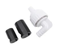 CFTGIW Aquarium Outlet Connector Set Plastic Noise Reduction Backflow Outlet Pipe Hose Adapter Set Peaceful Stabilized Noise Reduction Operating to Ensures Technology Ensuring (White)