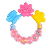 CFTGIW Baby Rattle Teether Gum Multifunctional Bite Resistant Silicone Baby Rattle Chew Toy for Infants Pink Sensitivity Exercise The Ability Teether Appliance Multifunctional (Pink)