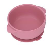 CFTGIW Baby Silicone Bowl Strong Suction Dishwasher Safe Toddler Self Feeding Bowl with Lid for Toddlers and Babies Yellow One Up Your Become Eater Self Feeding [ Skills (Deep Pink)