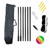 CFTGIW Beach Volleyball Net Football Net Badminton with Stand Package Bag for Backyard Outdoor Portable Various Including Suitable Beaches Grass Convenient with Portable Design (volleyball net set)
