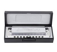 CFTGIW Blues Harmonica 10-Hole Mouthorgan Key 0mm Brass Base Beginner Wind Instrument and Sturdy and Body HarmonicaMouthorganBlues HarmonicaProfessional MouthorganMusical (White)