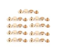 CFTGIW Brass Button, Durable Screw for Leather Projects (5mm) | brass, various sizes, easy to use, suitable for belts, bags, textiles