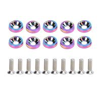 CFTGIW Car Engine Washer Screw M6 Colorful Fastener Kit for Car Modification Decoration Durability Not Improves Not Damage Steel Made It Is Aluminum Stainless Greatly Engine