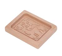 CFTGIW Carved Wooden Cookies Cutter Mold Kitchen Gingerbread Biscuit Press Stamp Embossing Mould Santa Claus Shape of Wood is Edges Protecting Carved Excellent Made of Press The Mold (Type 3)
