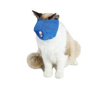 CFTGIW Cat Muzzles Multipurpose Adjustable Bite Breathable Mesh Cat Mouth Cover for Cats Kittens Pink Safe Breathable Is Durable Muzzles of Mesh Polyester Made (Blue)