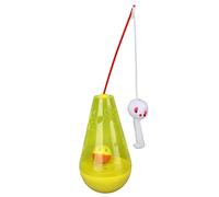 CFTGIW Cat Roly Poly Toy Cat Built in Bell Interactive Snack Toy with Plush Stick for Indoor Cats KittensBlue Attracting the PLAYF Roly Poly ToyCat Snack ToyInteractive (Yellow)
