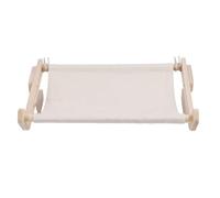 CFTGIW Cat Sill Window Perch Wood Frame Sturdy Structure Comfortable Wall Mount Bedside Cat Hammock for Bedside Drawer Cabinet Grey a Comfortable Wood and Perch Made Sill durability. It (Grey)